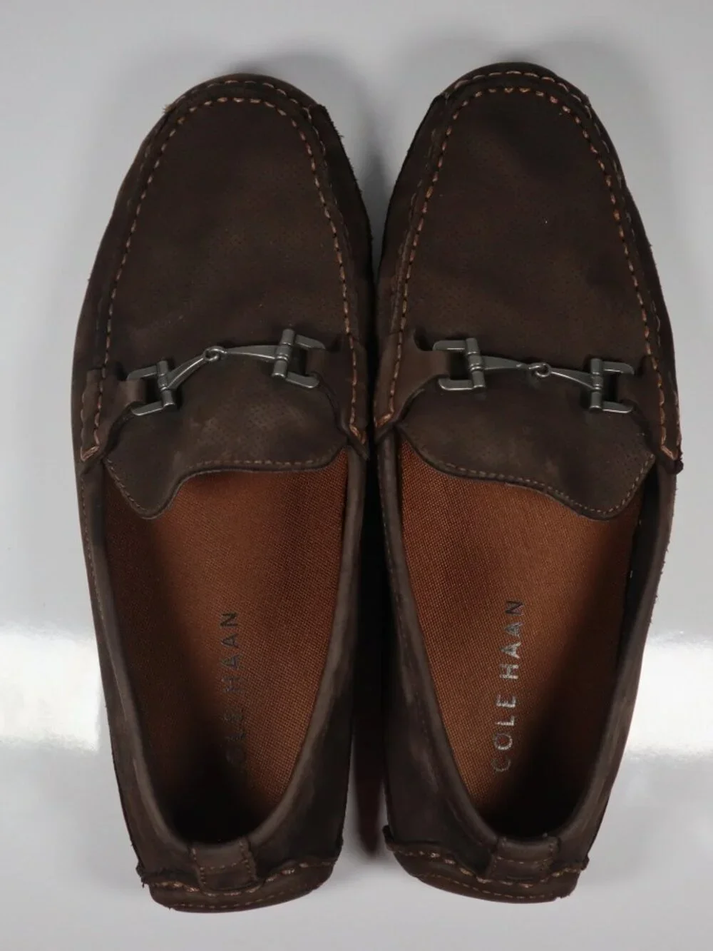 Cole Haan Wyatt Bit Driving Loafers Dark Chocolate Nubuck C37222 - Men’s 8.5M